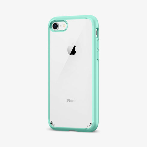 042CS20924 - iPhone SE Ultra Hybrid case in rose crystal showing the back
